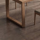 Set da pranzo moderno da 1/2/4/5/7 pezzi Set da pranzo per interni con doppio piedistallo in legno massello di pino
