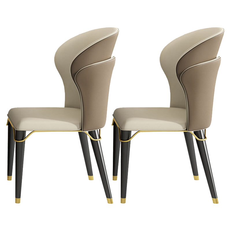 Modern Style Sintered Stone Dining Table Set 1/2/5/6 Pieces Dining Set 2 Brown Chairs Clearhalo 'Dining Room Sets' 'Dining Tables & Seating' 'dining_room_set' 'furn' 'furn_dining_room_set' 'Furniture' 'Kitchen & Dining Furniture' 5542719