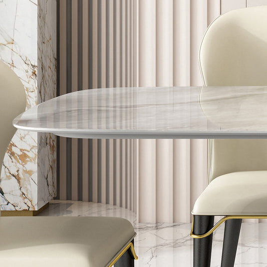 Set da pranzo in pietra sinterizzato in stile moderno 1/2/5/6 pezzi set da pranzo