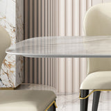 Modern Style Sintered Stone Dining Table Set 1/2/5/6 Pieces Dining Set