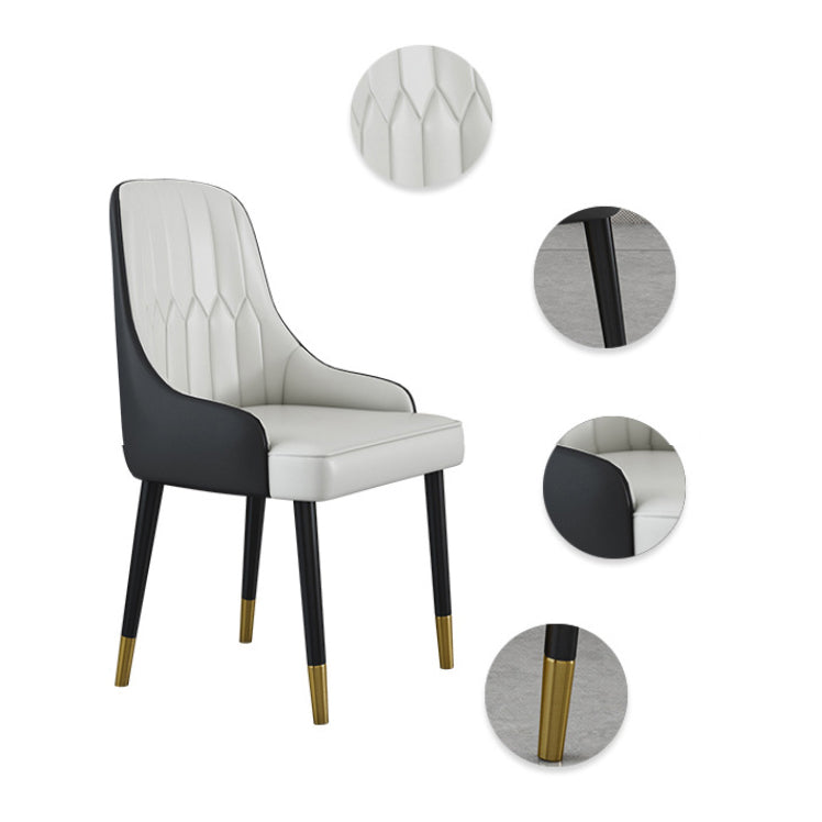 Glam Faux Marble Dining Table Set Round 1/2/4/5 Pieces Dining Set Clearhalo 'Dining Room Sets' 'Dining Tables & Seating' 'dining_room_set' 'furn' 'furn_dining_room_set' 'Furniture' 'Kitchen & Dining Furniture' 5542739