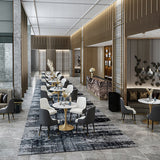 Glam Faux Marble Dining Table Set Round 1/2/4/5 Pieces Dining Set Clearhalo 'Dining Room Sets' 'Dining Tables & Seating' 'dining_room_set' 'furn' 'furn_dining_room_set' 'Furniture' 'Kitchen & Dining Furniture' 5542743