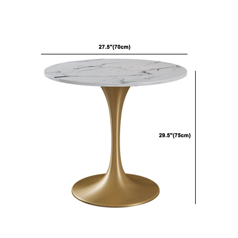 Glam Faux Marble Dining Table Set Round 1/2/4/5 Pieces Dining Set Clearhalo 'Dining Room Sets' 'Dining Tables & Seating' 'dining_room_set' 'furn' 'furn_dining_room_set' 'Furniture' 'Kitchen & Dining Furniture' 5542747