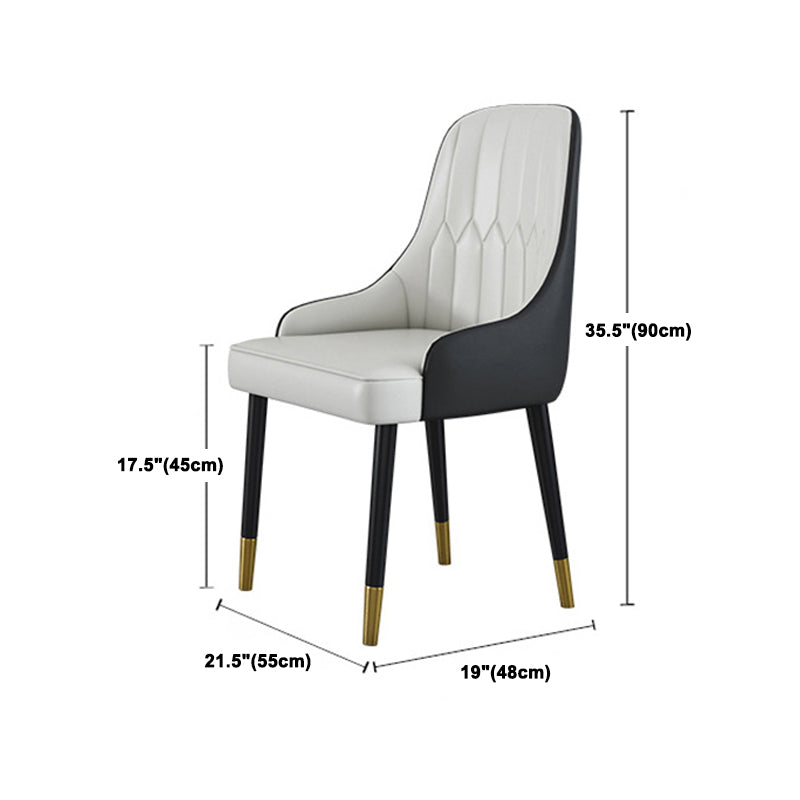 Glam Faux Marble Dining Table Set Round 1/2/4/5 Pieces Dining Set Clearhalo 'Dining Room Sets' 'Dining Tables & Seating' 'dining_room_set' 'furn' 'furn_dining_room_set' 'Furniture' 'Kitchen & Dining Furniture' 5542749