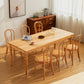 Solid Wood 1/2/3/7 Pieces Dining Set Modern Dining Furniture Set /Separate Items 7 Pieces: Table, 6 Light Wood Chairs Clearhalo 'Dining Room Sets' 'Dining Tables & Seating' 'dining_room_set' 'furn' 'furn_dining_room_set' 'Furniture' 'Kitchen & Dining Furniture' 5542750