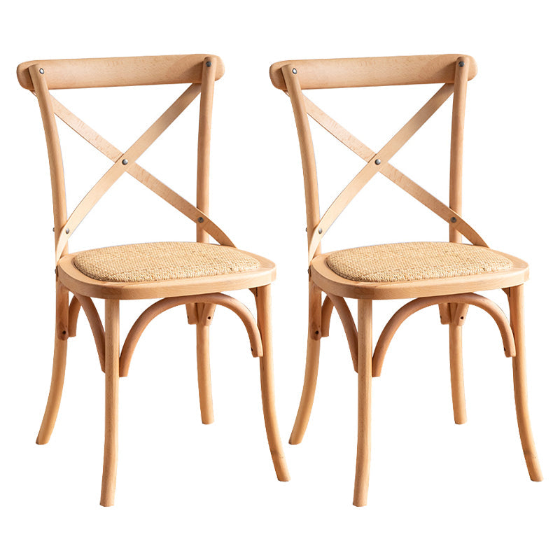 Solid Wood 1/2/3/7 Pieces Dining Set Modern Dining Furniture Set /Separate Items 2 Brown Chairs Clearhalo 'Dining Room Sets' 'Dining Tables & Seating' 'dining_room_set' 'furn' 'furn_dining_room_set' 'Furniture' 'Kitchen & Dining Furniture' 5542756