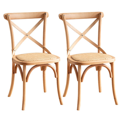 Solid Wood 1/2/3/7 Pieces Dining Set Modern Dining Furniture Set /Separate Items 2 Brown Chairs Clearhalo 'Dining Room Sets' 'Dining Tables & Seating' 'dining_room_set' 'furn' 'furn_dining_room_set' 'Furniture' 'Kitchen & Dining Furniture' 5542756