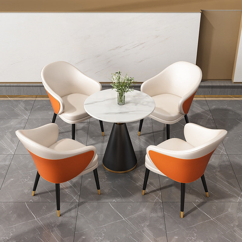 Glam Gesinterde Steen Eetset Rond 1/2/5-delige Eetset voor Thuisgebruik