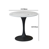 Zeitgenössischer Sinterstein -Esstisch, das rund 2/4/5 Stück Essset Set setzt