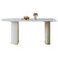 Set da pranzo in pietra sinterizzata stile Glam Set da pranzo da 1/3/5 pezzi per zone pranzo
