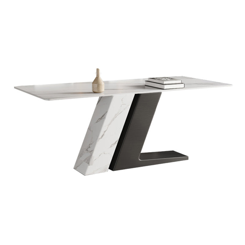 Set da pranzo in pietra sinterizzata in stile moderno Set da pranzo rettangolare 1/2/5/7 pezzi