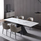 Modern Style Sintered Stone Dining Table Set Rectangle 1/2/5 Pieces Dining Set