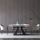 Modern Style Sintered Stone Dining Table Set Rectangle 1/2/5 Pieces Dining Set