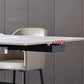 Modern Style Sintered Stone Dining Table Set Rectangle 1/2/5 Pieces Dining Set