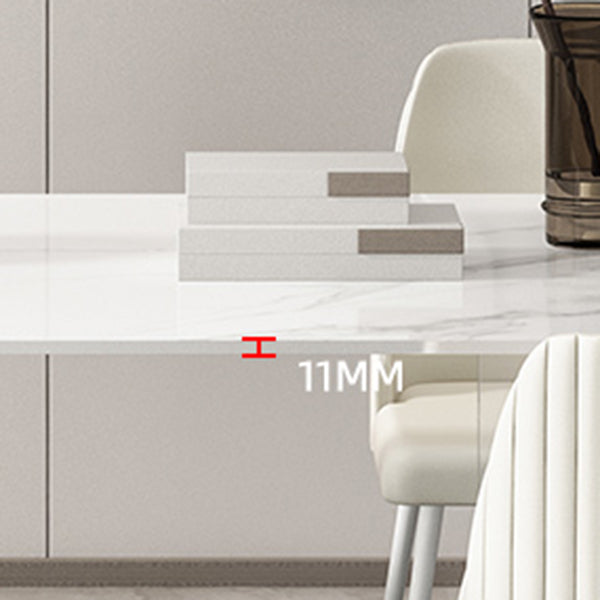 Sintered Stone Top Table Double Pedestal Table for Home Kitchen Dinner Clearhalo 'Dining Tables & Seating' 'Dining Tables' 'dining_table' 'furn' 'furn_dining_table' 'Furniture' 'Kitchen & Dining Furniture' 5542939