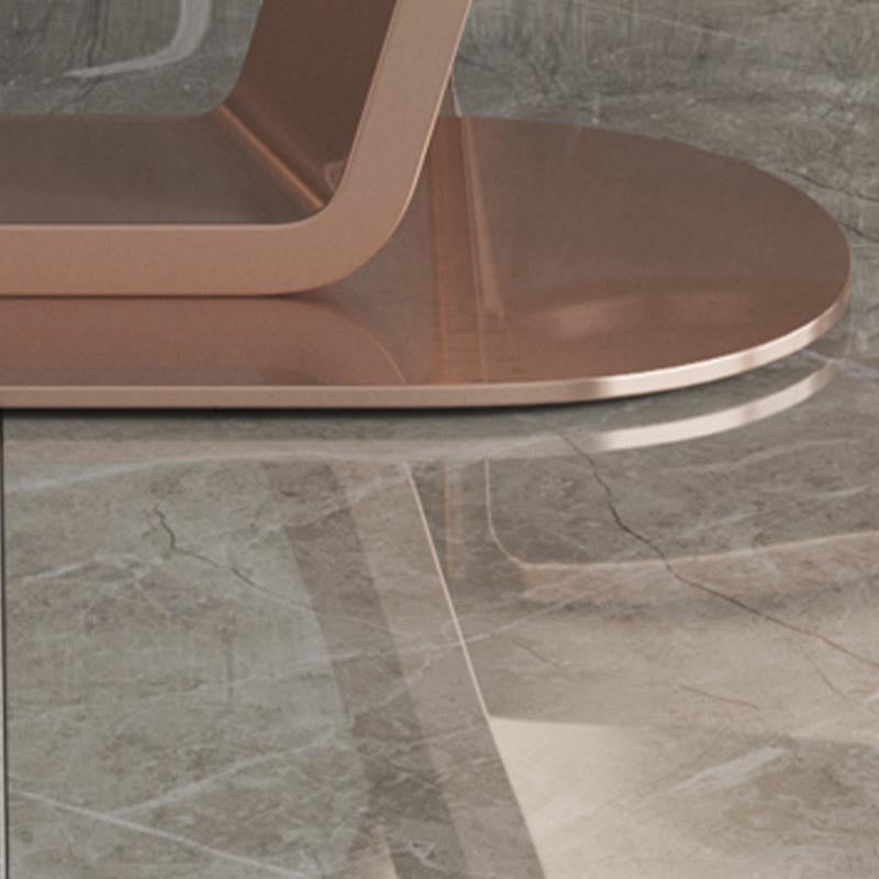 Rose Base Pedestal Casual Dining Table Rectangle Traditional Luxury Dining Table Clearhalo 'Dining Tables & Seating' 'Dining Tables' 'dining_table' 'furn' 'furn_dining_table' 'Furniture' 'Kitchen & Dining Furniture' 5542961