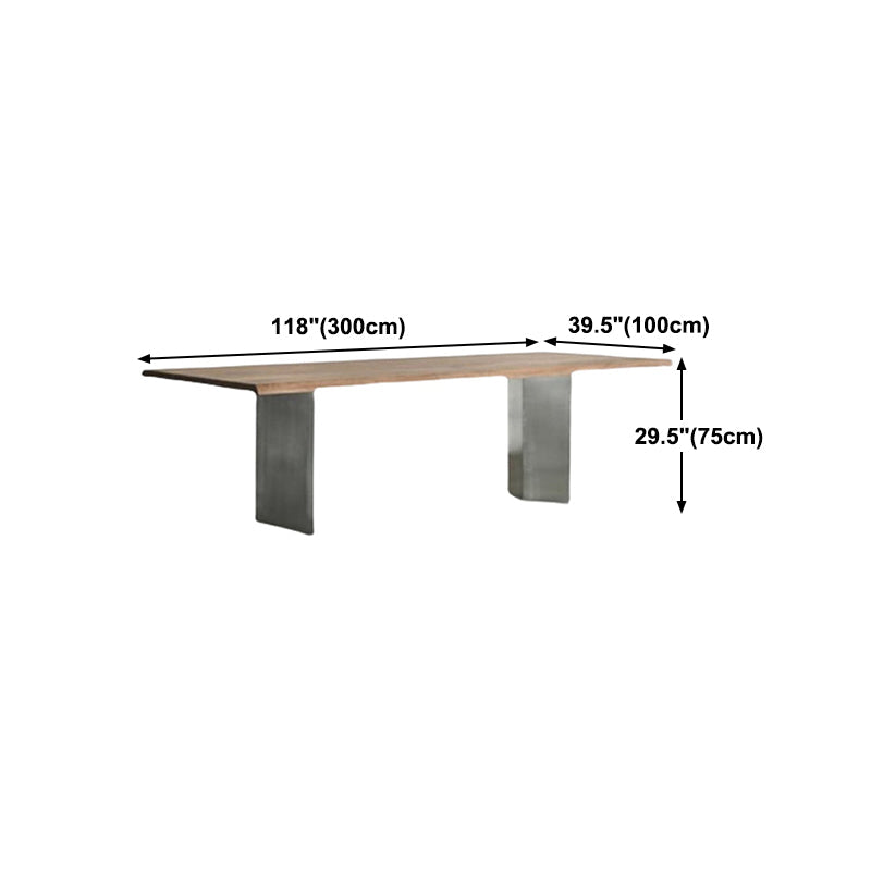 Rectangle Dining Table Luxury Solid Wood Fixed Table of Solid Wood