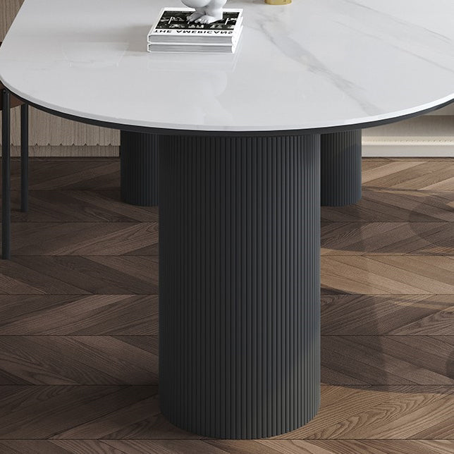 Free Form Stone Top Dining Table Modern Tripod Dining Table for Restaurant Clearhalo 'Dining Tables & Seating' 'Dining Tables' 'dining_table' 'furn' 'furn_dining_table' 'Furniture' 'Kitchen & Dining Furniture' 5543220