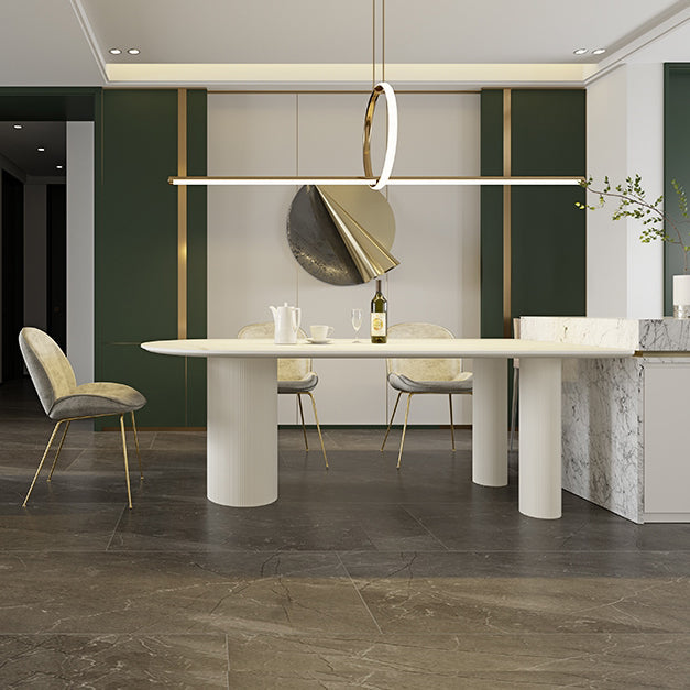 Free Form Stone Top Dining Table Modern Tripod Dining Table for Restaurant Clearhalo 'Dining Tables & Seating' 'Dining Tables' 'dining_table' 'furn' 'furn_dining_table' 'Furniture' 'Kitchen & Dining Furniture' 5543223