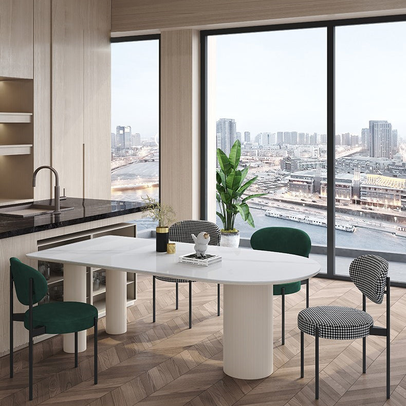 Free Form Stone Top Dining Table Modern Tripod Dining Table for Restaurant Clearhalo 'Dining Tables & Seating' 'Dining Tables' 'dining_table' 'furn' 'furn_dining_table' 'Furniture' 'Kitchen & Dining Furniture' 5543226