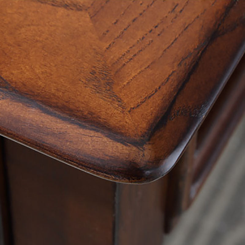 Solid Wood Top Dining Table Mid-Century Modern Dining Table with 4 Wood Legs Clearhalo 'Dining Tables & Seating' 'Dining Tables' 'dining_table' 'furn' 'furn_dining_table' 'Furniture' 'Kitchen & Dining Furniture' 5543237