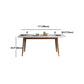Stone Top Dining Table Mid-Century Modern Table with 4 Wood Legs Clearhalo 'Dining Tables & Seating' 'Dining Tables' 'dining_table' 'furn' 'furn_dining_table' 'Furniture' 'Kitchen & Dining Furniture' 5543259
