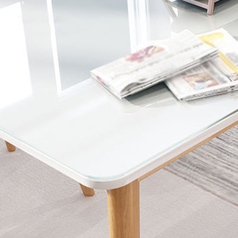 Weißer Steinspitze Esstisch Mitte des Jahrhunderts moderner Tisch mit 4 Beinen