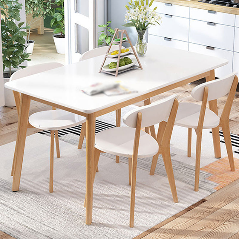 Weißer Steinspitze Esstisch Mitte des Jahrhunderts moderner Tisch mit 4 Beinen