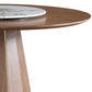 Wood Contemporary Round Dining Table Matte Finish Pedestal Table for Home
