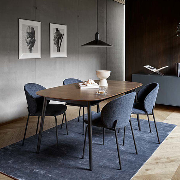 モダンアームレスダイニングチェアブラックメタルレッグホームダイニングサイドチェア