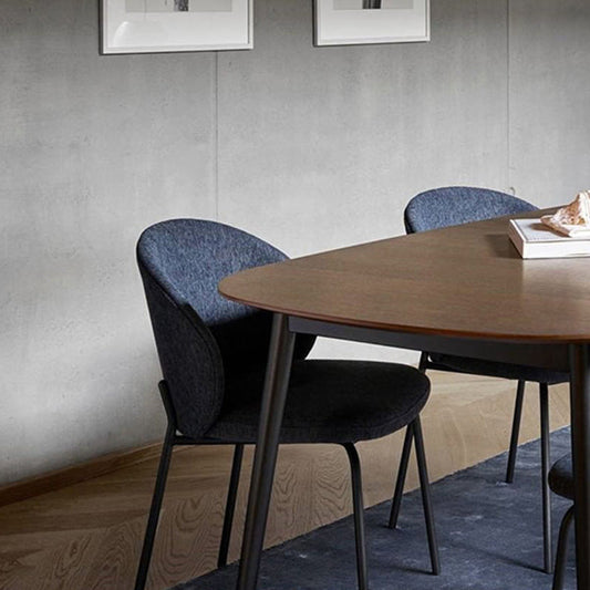 Modern Armless Dining Chairs Black Metal Legs Home Dining Side Chair