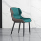 Faux Leather Armless Dining Chairs Modern Steel Legs Dining Side Chair
