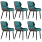 Faux Leather Armless Dining Chairs Modern Steel Legs Dining Side Chair