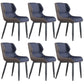 Faux Leather Armless Dining Chairs Modern Steel Legs Dining Side Chair