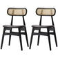 Oak Solid Wood Dining Side Chair Contemporary Armless Dining Chairs Black 2 Piece Set Clearhalo 'Dining Chairs' 'Dining Tables & Seating' 'dining_chair' 'furn' 'furn_dining_chair' 'Furniture' 'Kitchen & Dining Furniture' 5543441