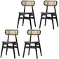 Oak Solid Wood Dining Side Chair Contemporary Armless Dining Chairs Black 4 Piece Set Clearhalo 'Dining Chairs' 'Dining Tables & Seating' 'dining_chair' 'furn' 'furn_dining_chair' 'Furniture' 'Kitchen & Dining Furniture' 5543442