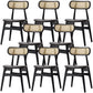 Oak Solid Wood Dining Side Chair Contemporary Armless Dining Chairs Black 8 Piece Set Clearhalo 'Dining Chairs' 'Dining Tables & Seating' 'dining_chair' 'furn' 'furn_dining_chair' 'Furniture' 'Kitchen & Dining Furniture' 5543446