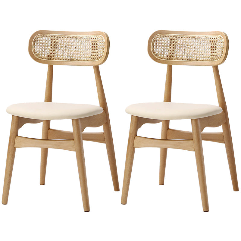 Oak Solid Wood Dining Side Chair Contemporary Armless Dining Chairs Wood 2 Piece Set Clearhalo 'Dining Chairs' 'Dining Tables & Seating' 'dining_chair' 'furn' 'furn_dining_chair' 'Furniture' 'Kitchen & Dining Furniture' 5543450