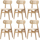 Oak Solid Wood Dining Side Chair Contemporary Armless Dining Chairs Wood 6 Piece Set Clearhalo 'Dining Chairs' 'Dining Tables & Seating' 'dining_chair' 'furn' 'furn_dining_chair' 'Furniture' 'Kitchen & Dining Furniture' 5543454