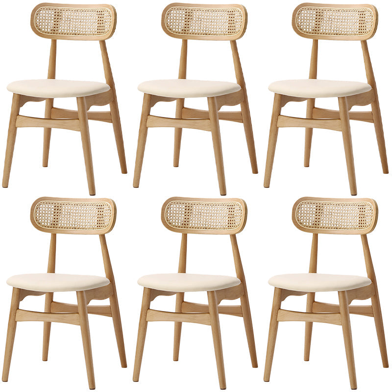 Oak Solid Wood Dining Side Chair Contemporary Armless Dining Chairs Wood 6 Piece Set Clearhalo 'Dining Chairs' 'Dining Tables & Seating' 'dining_chair' 'furn' 'furn_dining_chair' 'Furniture' 'Kitchen & Dining Furniture' 5543454
