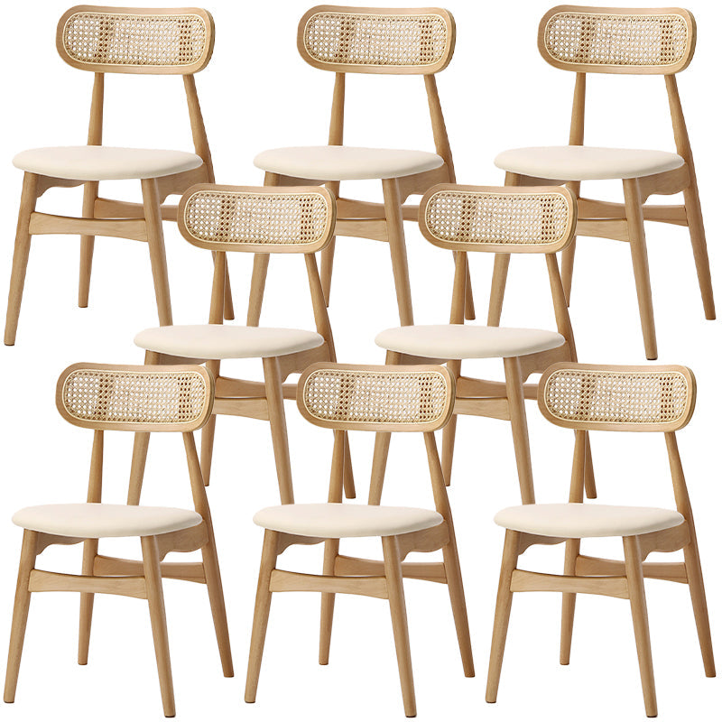 Oak Solid Wood Dining Side Chair Contemporary Armless Dining Chairs Wood 8 Piece Set Clearhalo 'Dining Chairs' 'Dining Tables & Seating' 'dining_chair' 'furn' 'furn_dining_chair' 'Furniture' 'Kitchen & Dining Furniture' 5543457