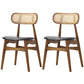 Oak Solid Wood Dining Side Chair Contemporary Armless Dining Chairs Walnut 2 Piece Set Clearhalo 'Dining Chairs' 'Dining Tables & Seating' 'dining_chair' 'furn' 'furn_dining_chair' 'Furniture' 'Kitchen & Dining Furniture' 5543461