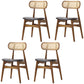 Oak Solid Wood Dining Side Chair Contemporary Armless Dining Chairs Walnut 4 Piece Set Clearhalo 'Dining Chairs' 'Dining Tables & Seating' 'dining_chair' 'furn' 'furn_dining_chair' 'Furniture' 'Kitchen & Dining Furniture' 5543463