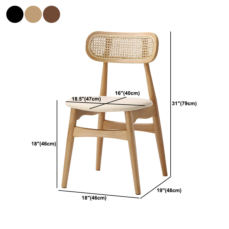 Oak Solid Wood Dining Side Chair Contemporary Armless Dining Chairs Clearhalo 'Dining Chairs' 'Dining Tables & Seating' 'dining_chair' 'furn' 'furn_dining_chair' 'Furniture' 'Kitchen & Dining Furniture' 5543466