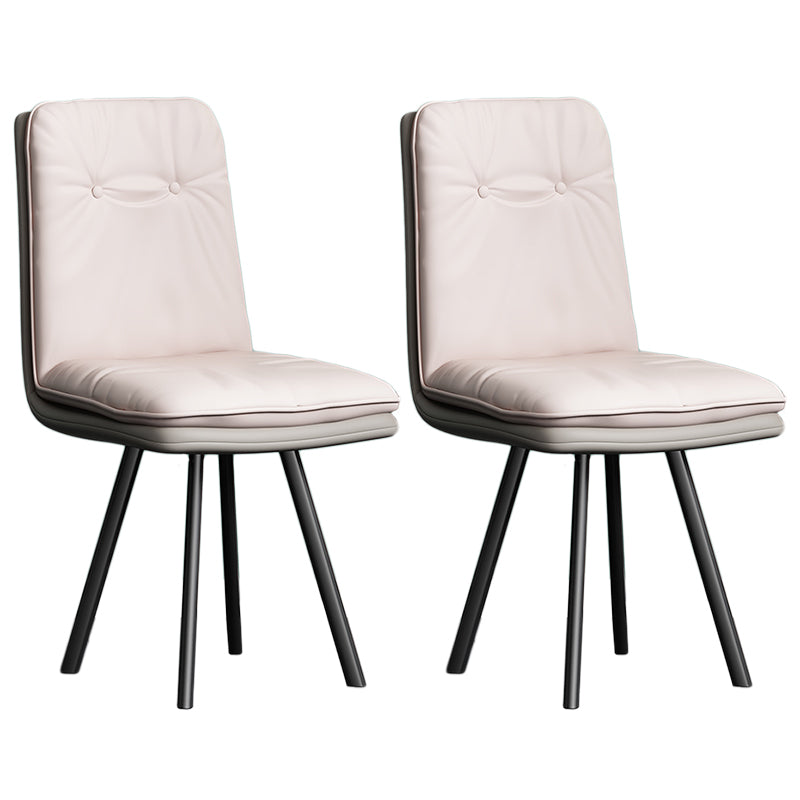 Sedie da pranzo moderne senza braccio in pelle finta sedia da pranzo parsons