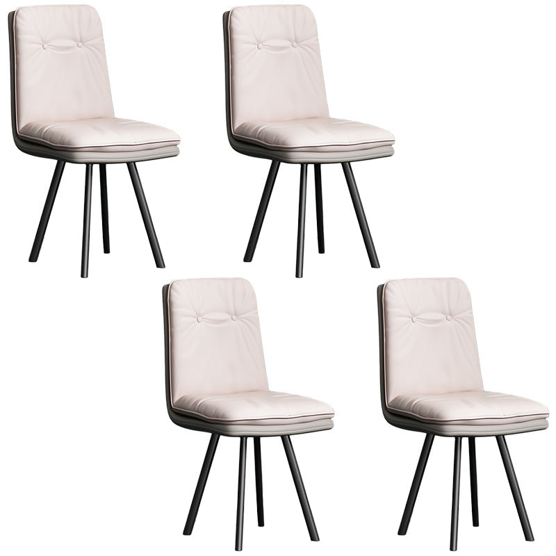 Sedie da pranzo moderne senza braccio in pelle finta sedia da pranzo parsons