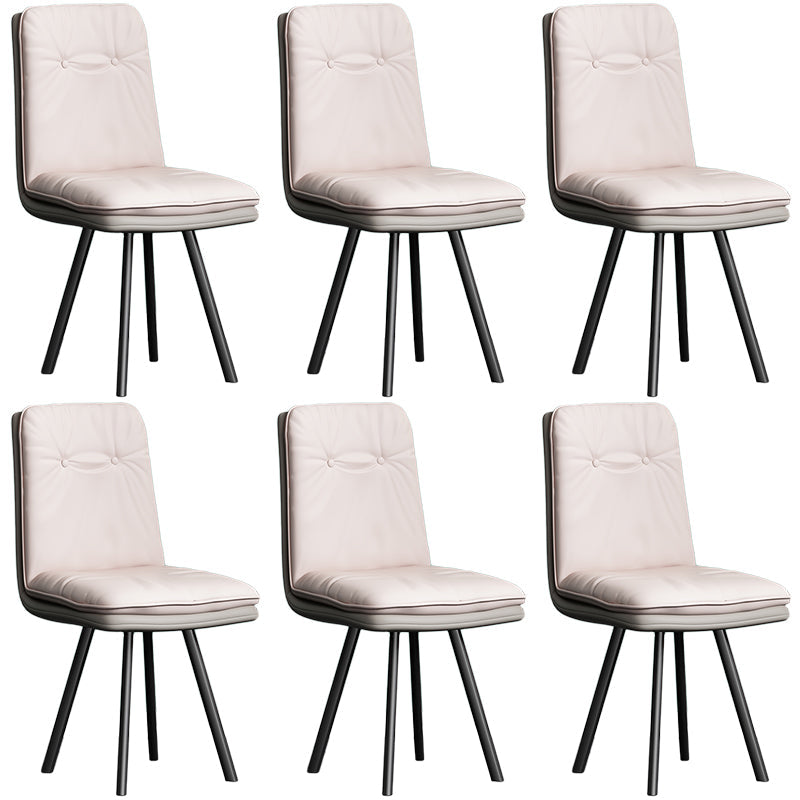 Sedie da pranzo moderne senza braccio in pelle finta sedia da pranzo parsons