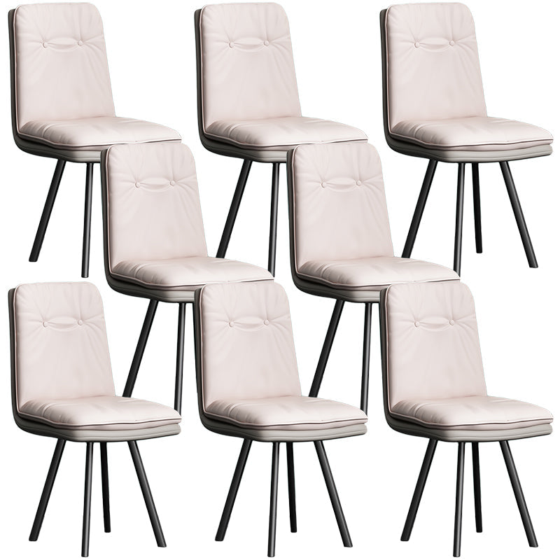 Sedie da pranzo moderne senza braccio in pelle finta sedia da pranzo parsons