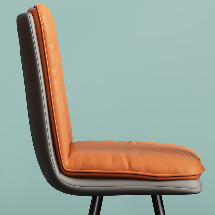 Sedie da pranzo moderne senza braccio in pelle finta sedia da pranzo parsons