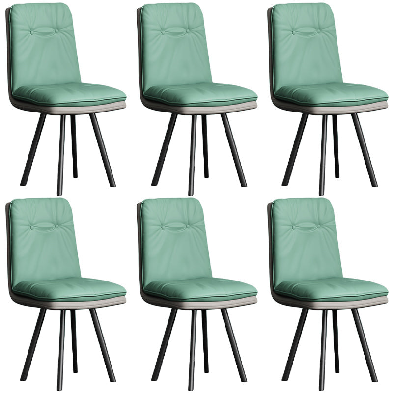 Sedie da pranzo moderne senza braccio in pelle finta sedia da pranzo parsons